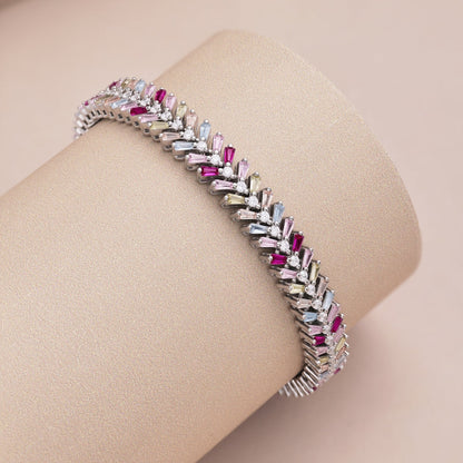 [Perla Lux]Dainty Radiant Emerald Cut Daily Bracelet