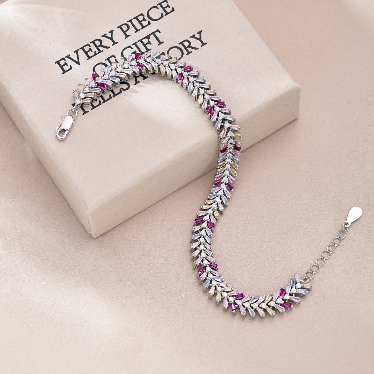 [Perla Lux]Dainty Radiant Emerald Cut Daily Bracelet