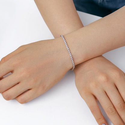 [Perla Lux]Dazzling Sparkling Round Cut Daily Bracelet