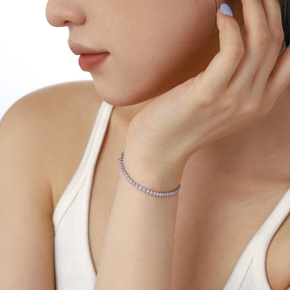 [Perla Lux]Dazzling Sparkling Round Cut Daily Bracelet