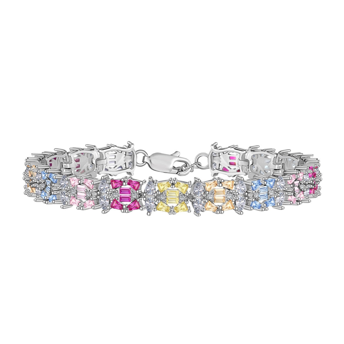 [Perla Lux]Delicate Colorful Multi Cut Party Bracelet