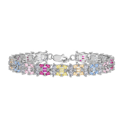 [Perla Lux]Delicate Colorful Multi Cut Party Bracelet