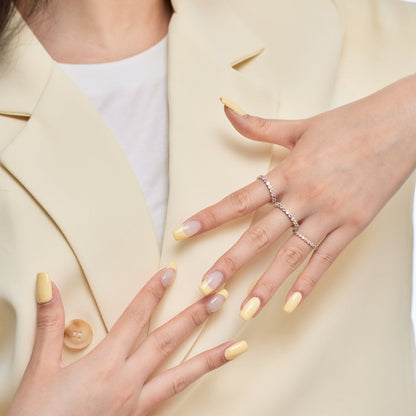 [Perla Lux]Elegant Vivid Round Cut Daily Ring
