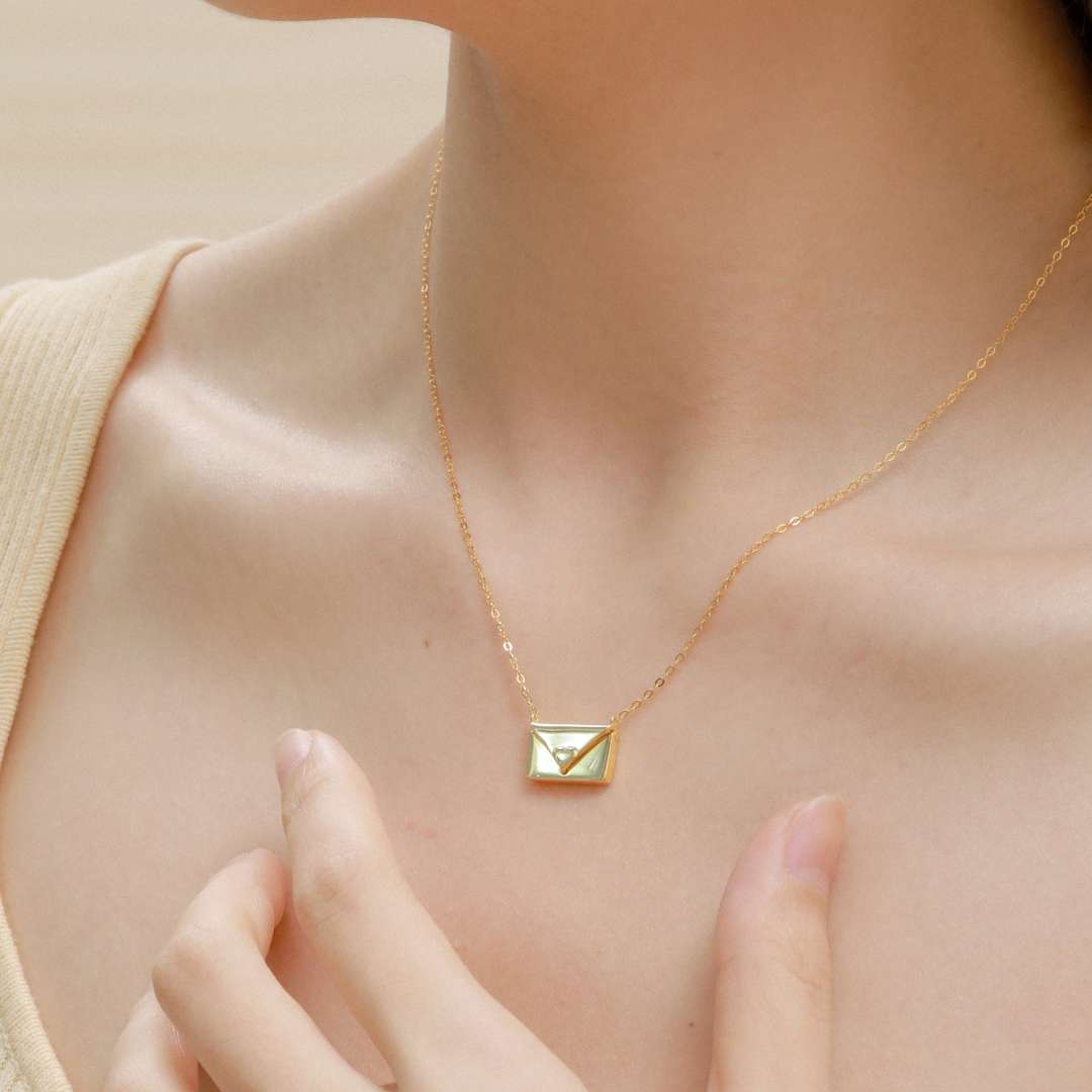 [Perla Lux]Envelope Heart Shape Mother's Day Necklace