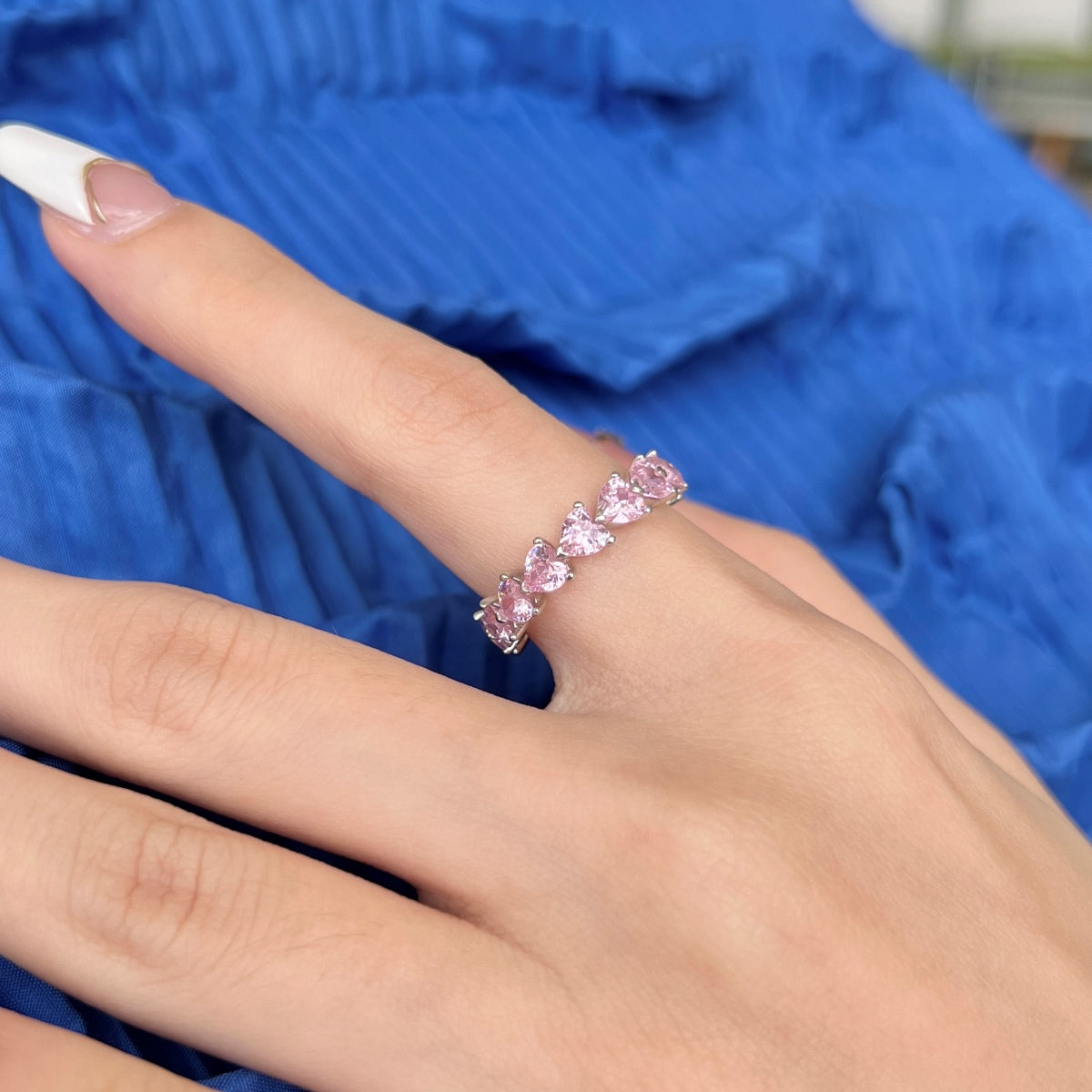 [Perla Lux]0.25 Carat Radiant Romance Heart Cut Lover Ring