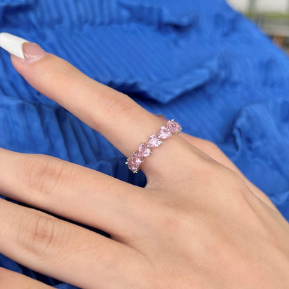 [Perla Lux]0.25 Carat Radiant Romance Heart Cut Lover Ring