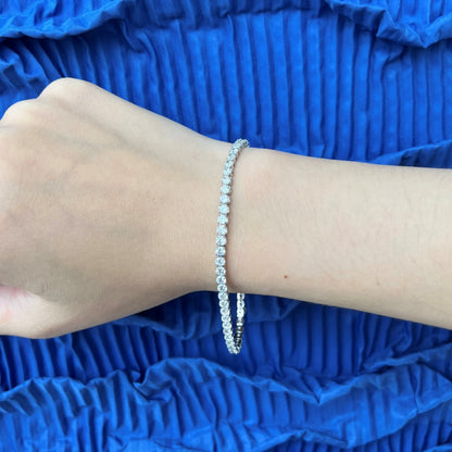 [Perla Lux]Sparkling Round Cut Daily Bracelet