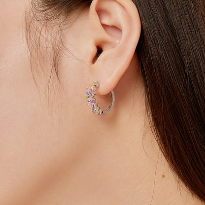 [Perla Lux]Dazzling Colorful Emerald Cut Daily Earrings