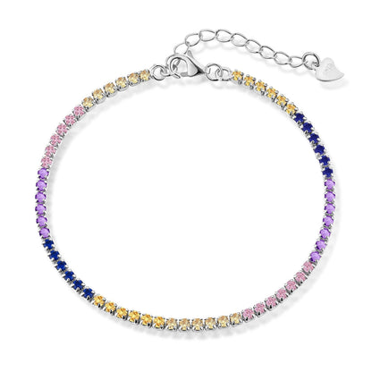 [Perla Lux]Radiant Shinning Princess Cut Tennis Bracelet