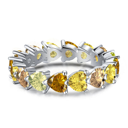 [Perla Lux]0.25 Carat Radiant Romance Heart Cut Lover Ring