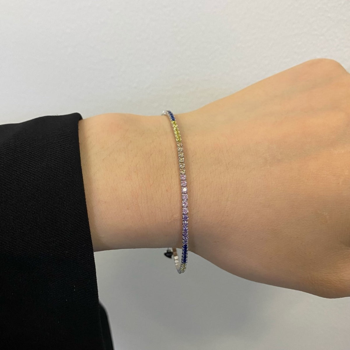 [Perla Lux]Radiant Shinning Princess Cut Tennis Bracelet