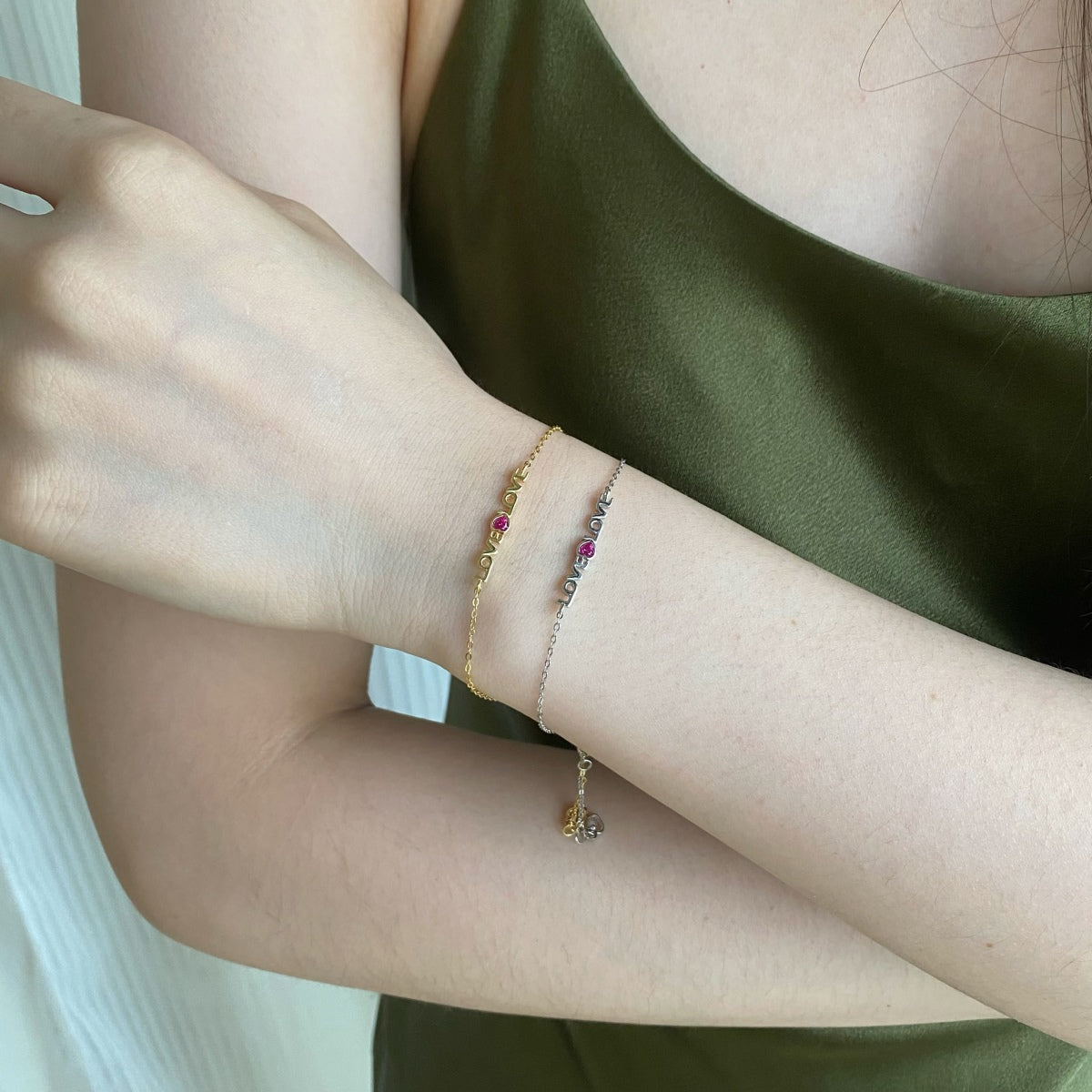 [Perla Lux]Romantic Heart Shape Lover Bracelet