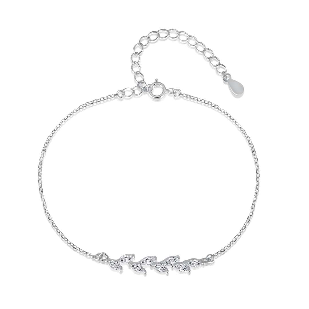 [Perla Lux]Elegant Wheat Leaves Shape Bracelet