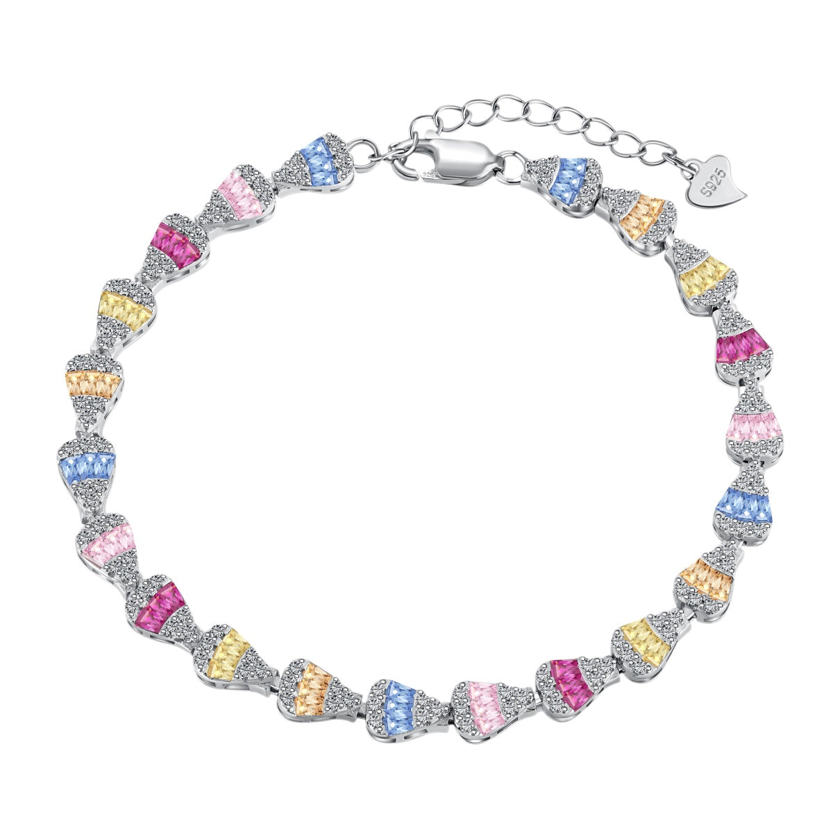 [Perla Lux]Radiant Water Drop Shape Daily Bracelet