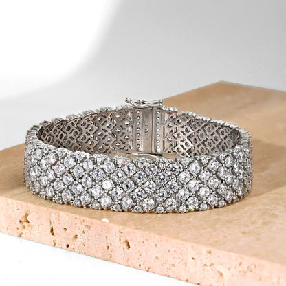 [Perla Lux]Ornate Elegant Round Cut Party Bracelet