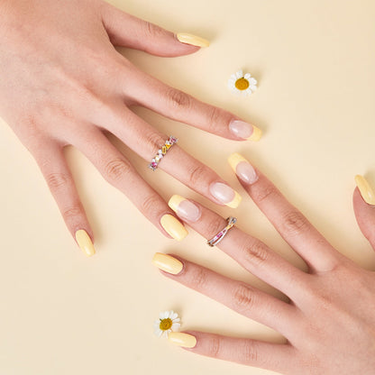 [Perla Lux]Dazzling Polychromatic Multi cut Daily Ring