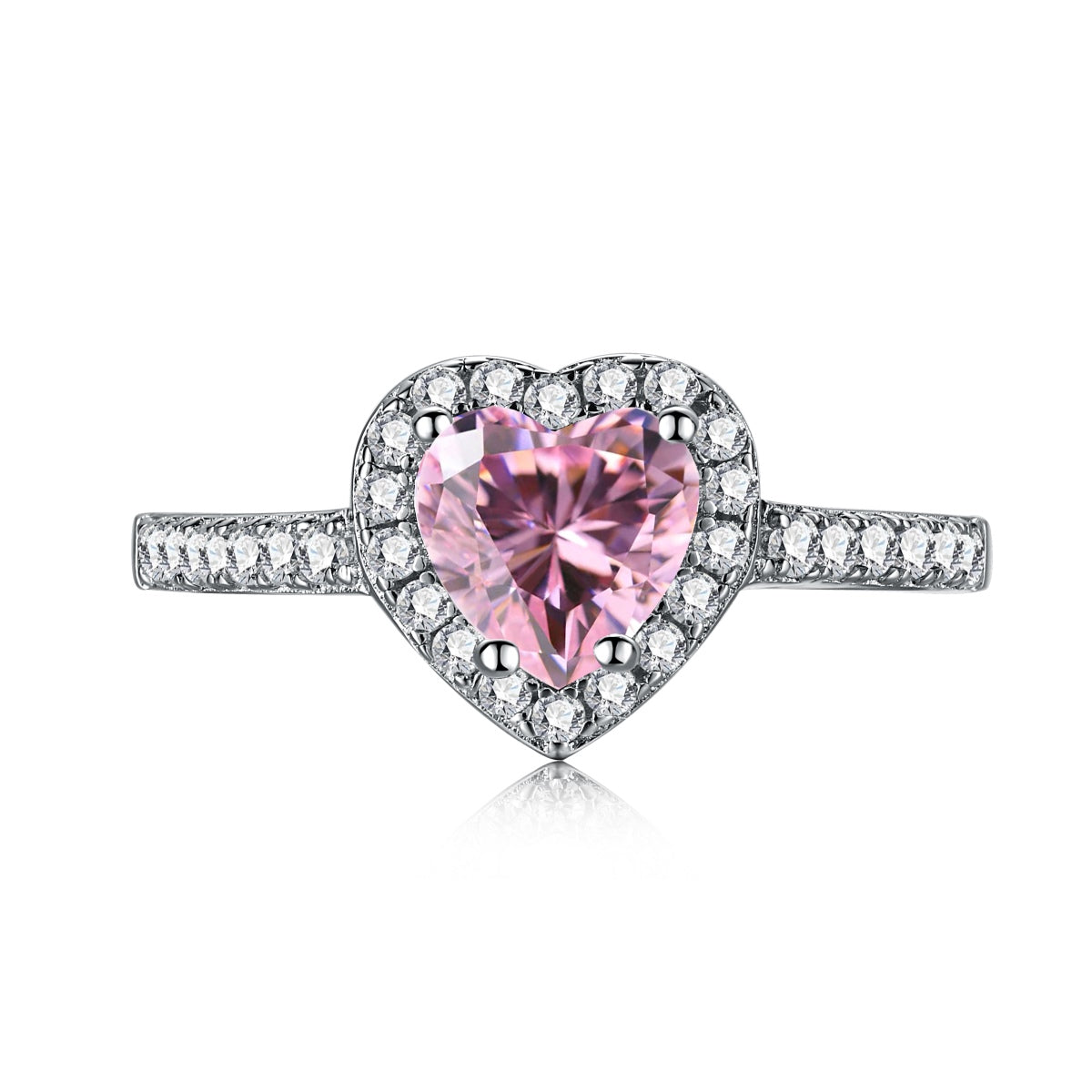 [Perla Lux]Eternity Splashy Romantic Heart Shape Lover Ring