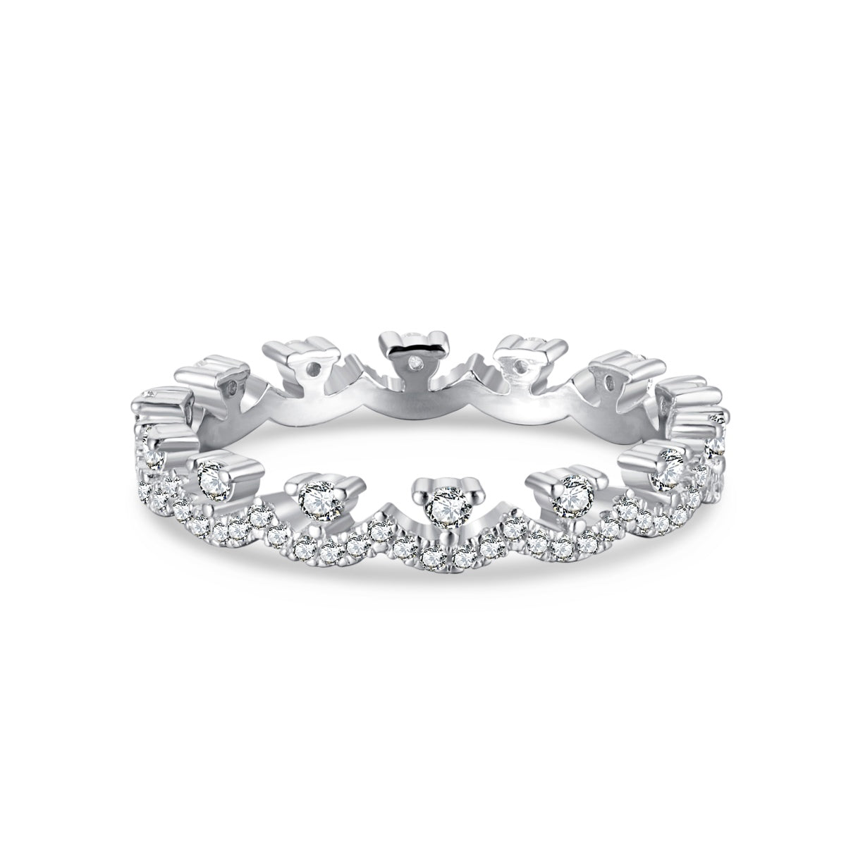 [Perla Lux]Elegant Resplendent Round Shape Party Ring