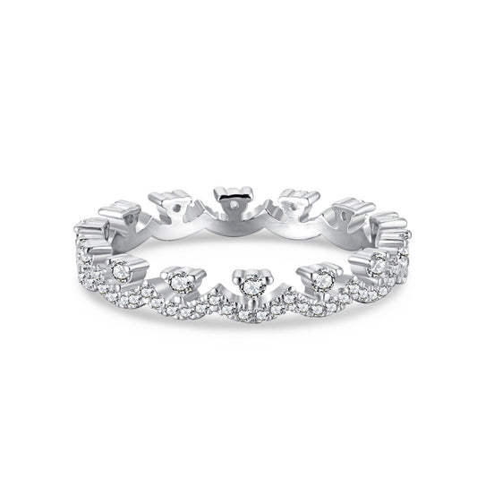 [Perla Lux]Elegant Resplendent Round Shape Party Ring