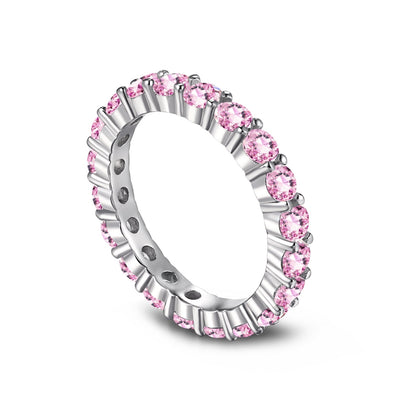 [Perla Lux]Sparkling Round Cut Tennis Ring
