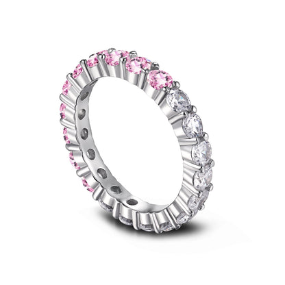 [Perla Lux]Sparkling Round Cut Tennis Ring