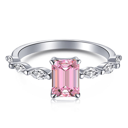 [Perla Lux]1.0 Carat Dainty Resplendent Radiant Cut Daily Ring