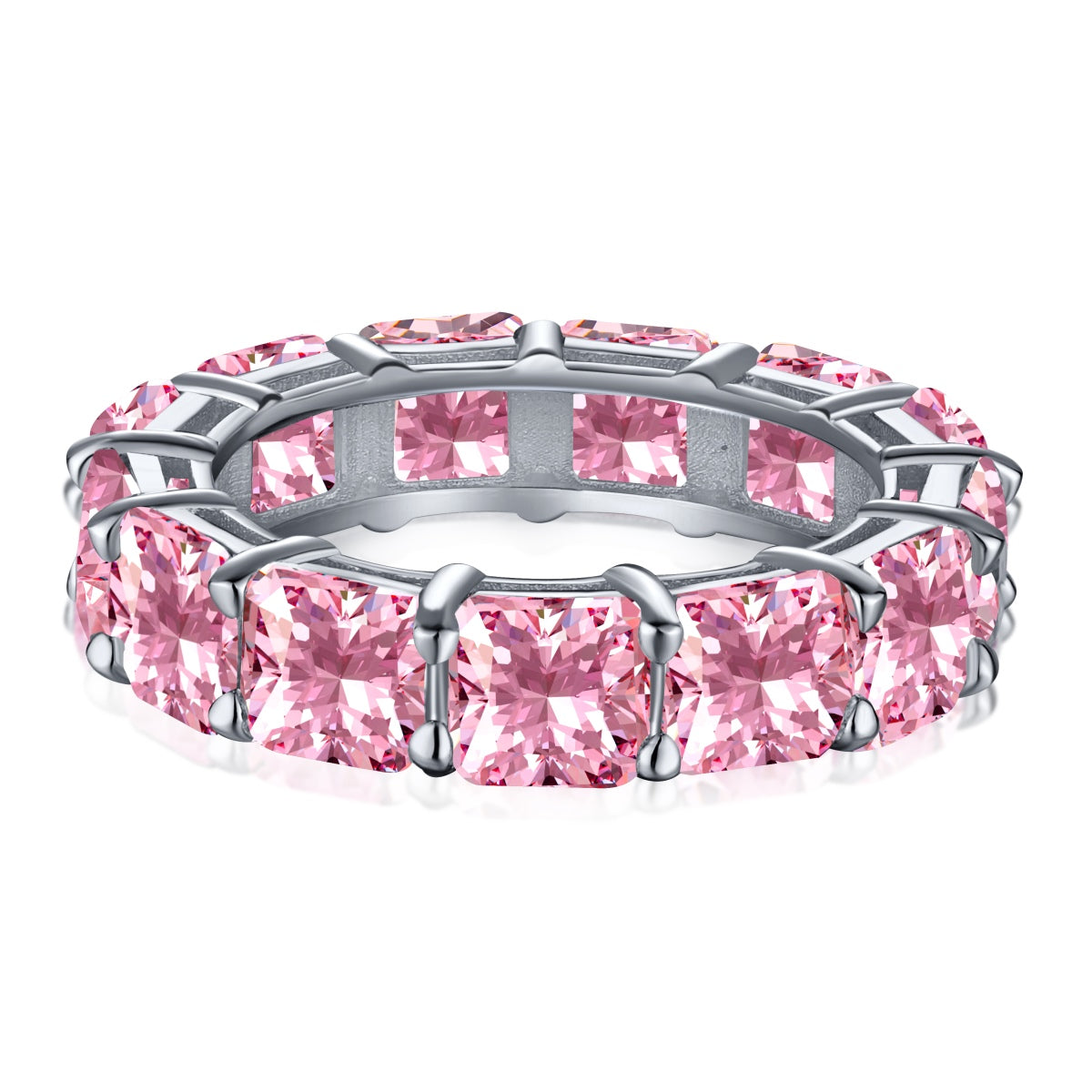 [Perla Lux]Elegant Princess Cut Tennis Ring