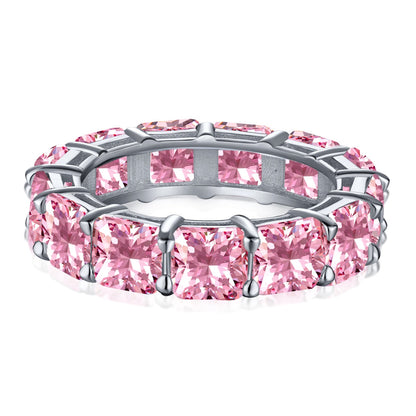 [Perla Lux]Elegant Princess Cut Tennis Ring