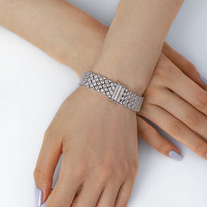 [Perla Lux]Ornate Elegant Round Cut Party Bracelet