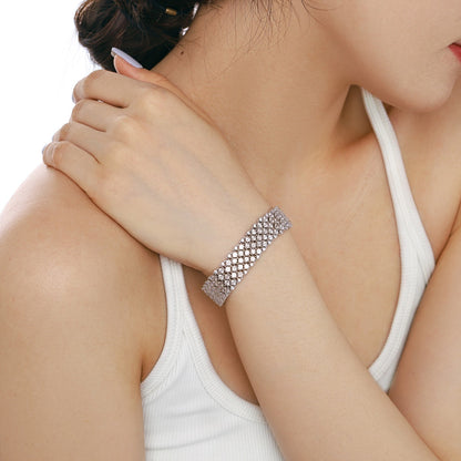 [Perla Lux]Ornate Elegant Round Cut Party Bracelet