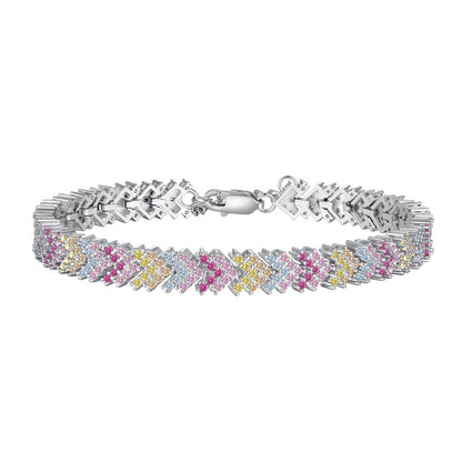 [Perla Lux]Ornate Sparkling Round Cut Party Bracelet