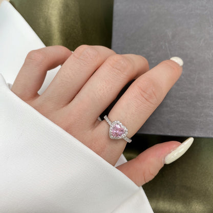 [Perla Lux]Eternity Splashy Romantic Heart Shape Lover Ring