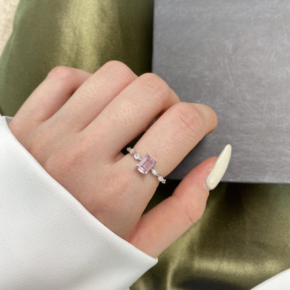 [Perla Lux]1.0 Carat Dainty Resplendent Radiant Cut Daily Ring