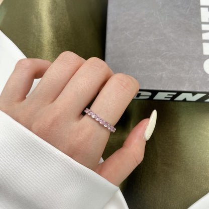 [Perla Lux]Sparkling Round Cut Tennis Ring