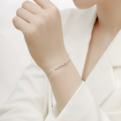 [Perla Lux]Elegant Wheat Leaves Shape Bracelet