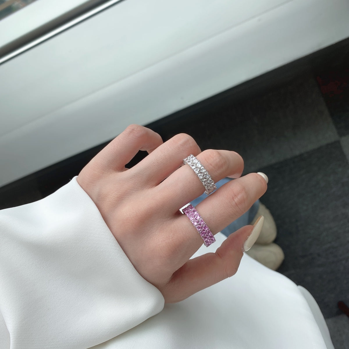 [Perla Lux]Sparkling Full Heart Ring