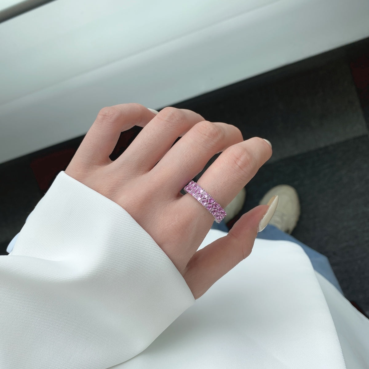 [Perla Lux]Sparkling Full Heart Ring