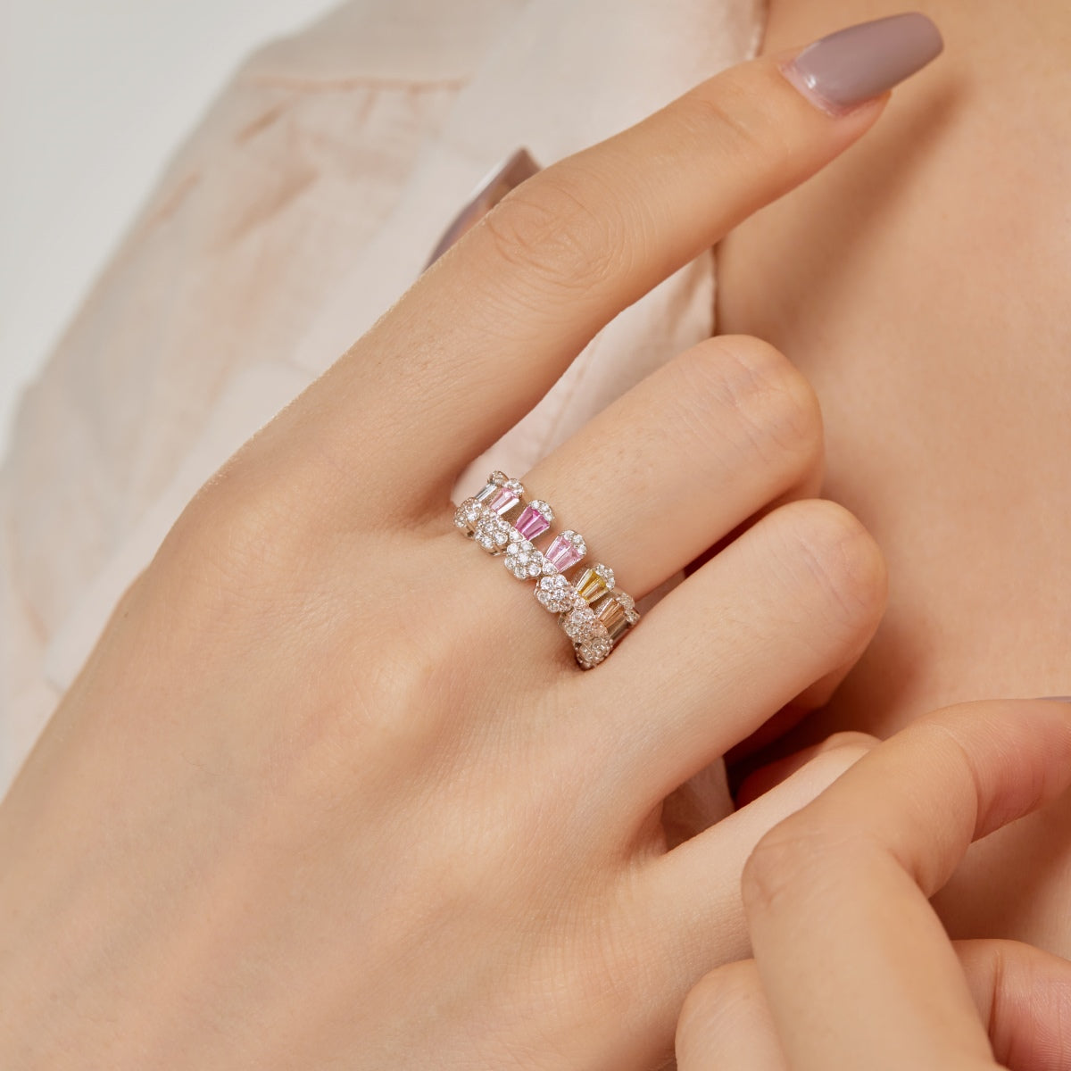 [Perla Lux]Gorgeous Radiant Cut Daily Ring