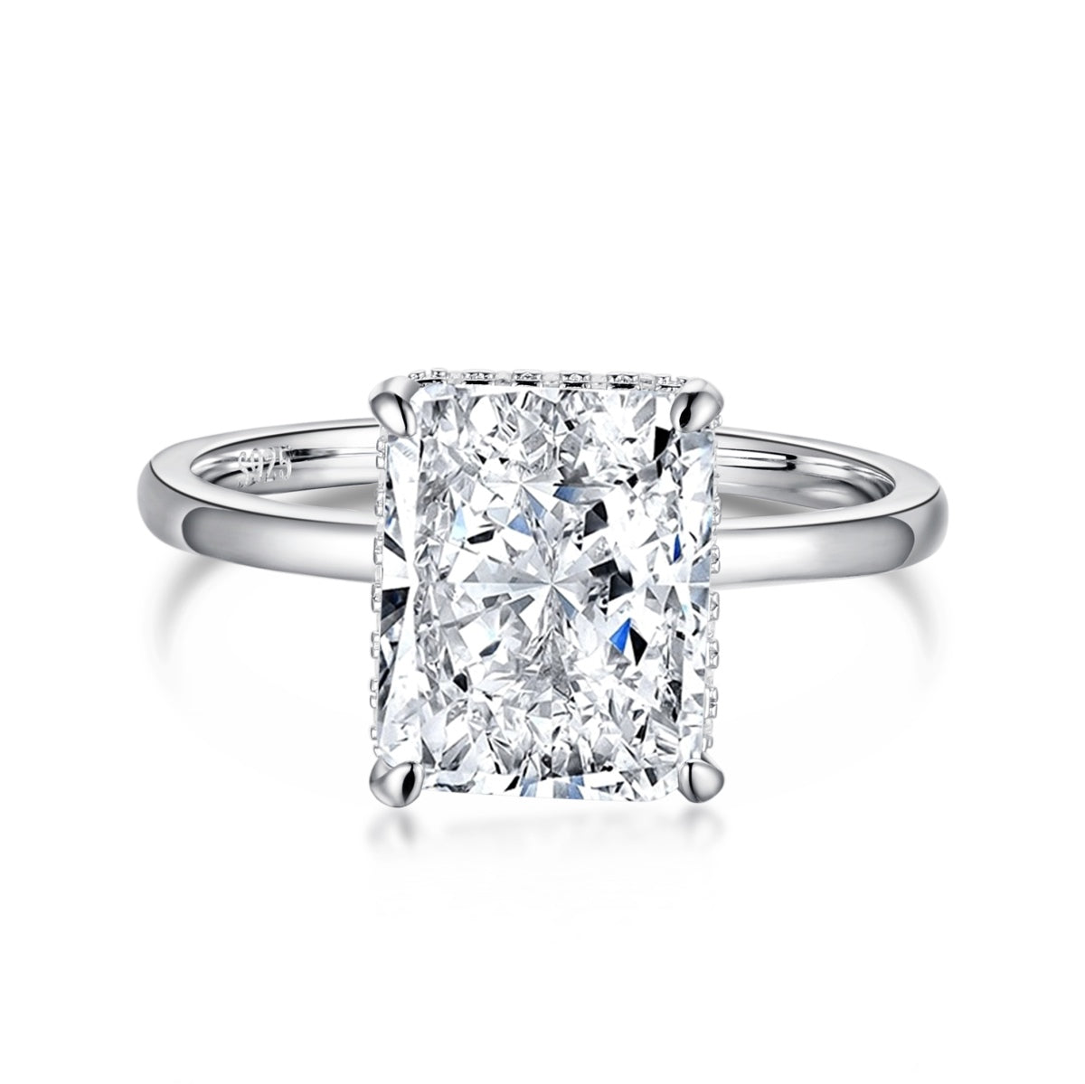 [Perla Lux]4.0 Carat Ornate Enchanting Radiand Cut Banquet Ring