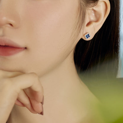 [Perla Lux]Four-Leaf Clover Flower Shaped Earrings