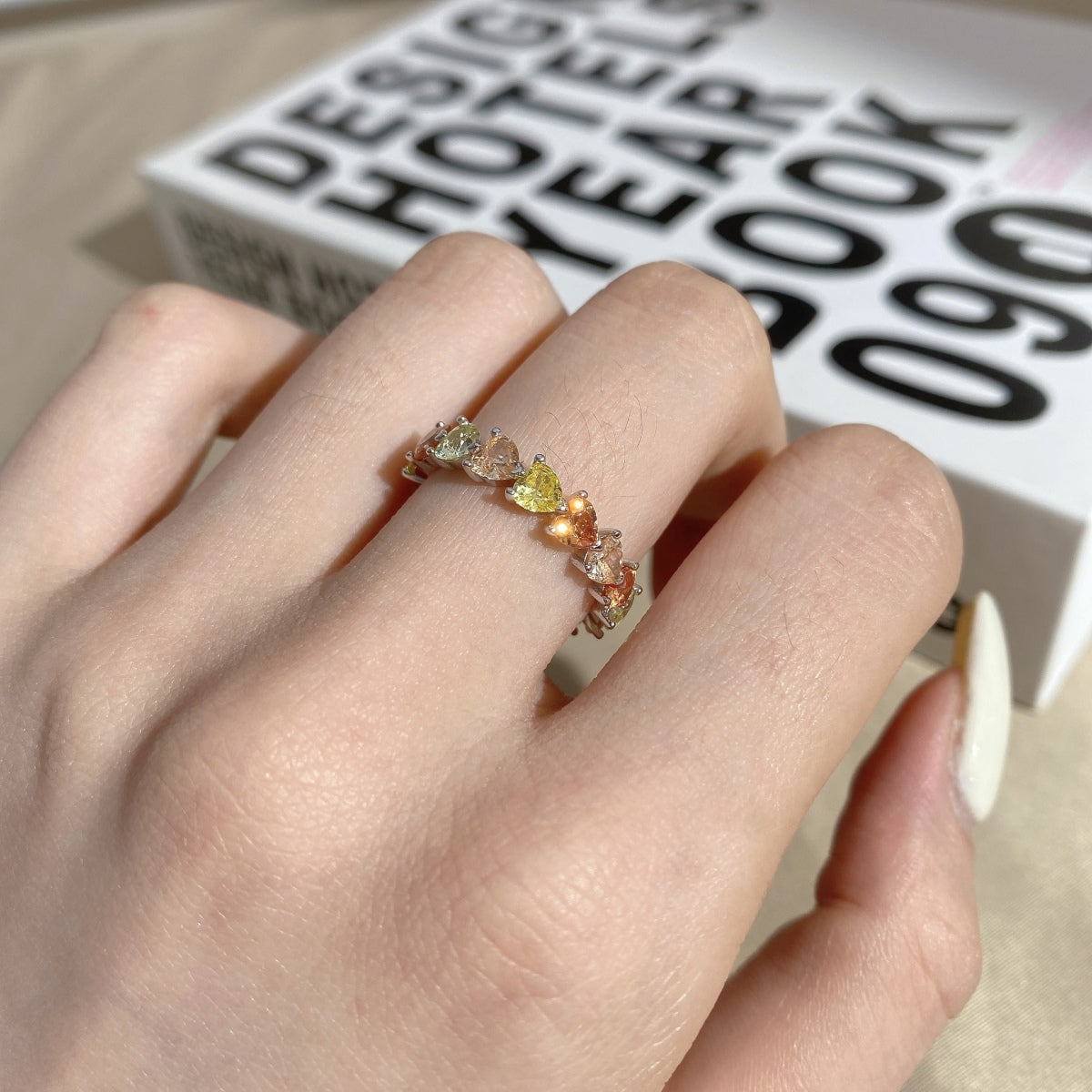 [Perla Lux]0.25 Carat Radiant Romance Heart Cut Lover Ring