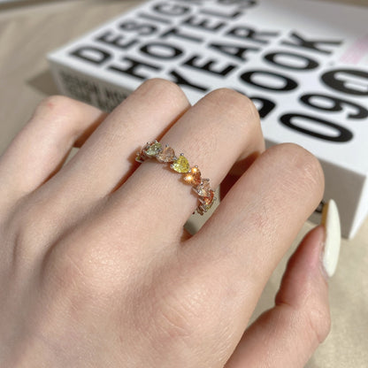 [Perla Lux]0.25 Carat Radiant Romance Heart Cut Lover Ring