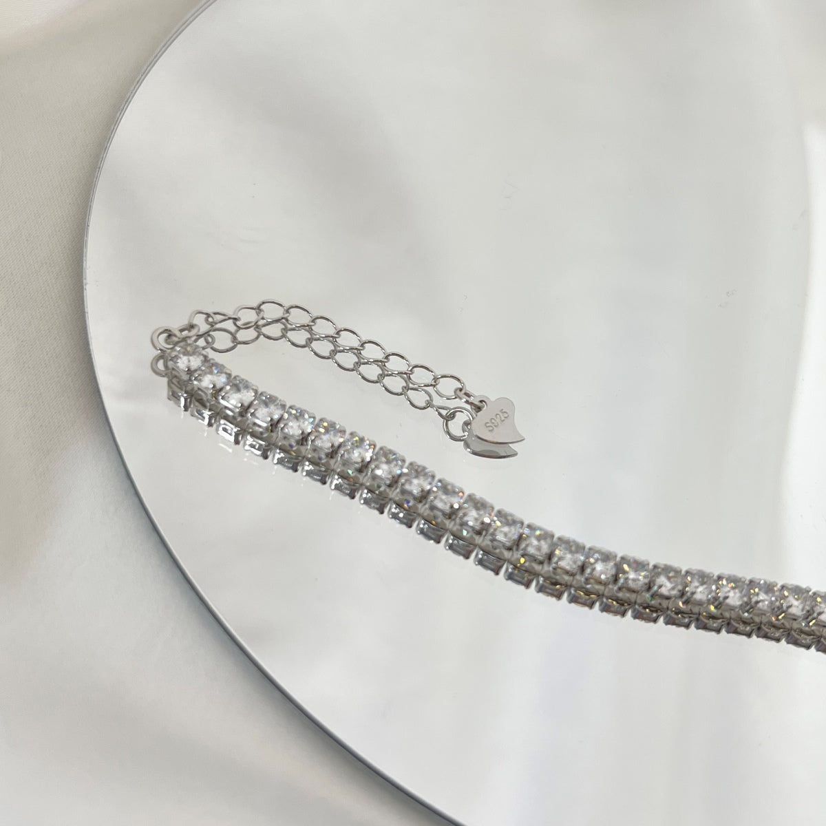 [Perla Lux]Sparkling Round Cut Daily Bracelet