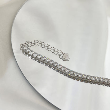 [Perla Lux]Sparkling Round Cut Daily Bracelet