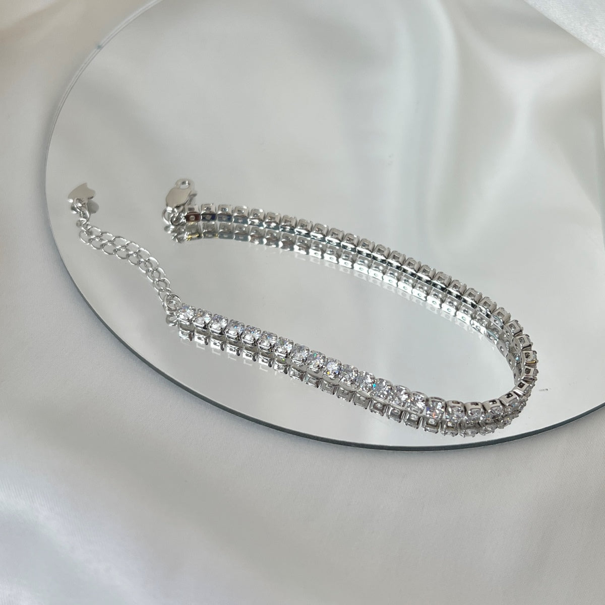 [Perla Lux]Sparkling Round Cut Daily Bracelet