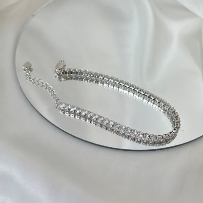 [Perla Lux]Sparkling Round Cut Daily Bracelet