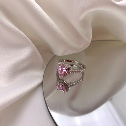 [Perla Lux]Eternity Splashy Romantic Heart Shape Lover Ring