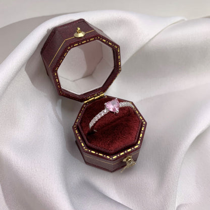 [Perla Lux]0.5 Carat CaratEternity Charming Heart Shape Lover Ring