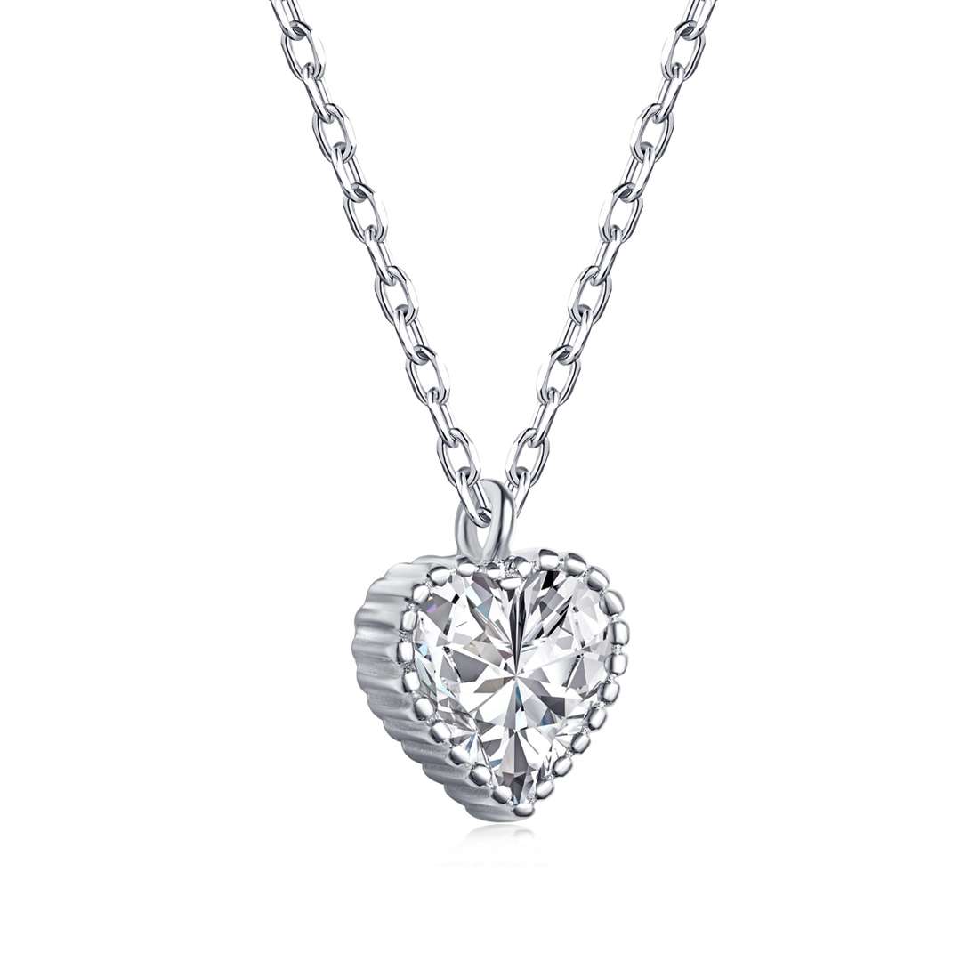 [Perla Lux]Ornate Heart Shape Necklace