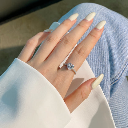 [Perla Lux]2.0 Carat Dazzling Lustrous Heart Cut Lover Ring